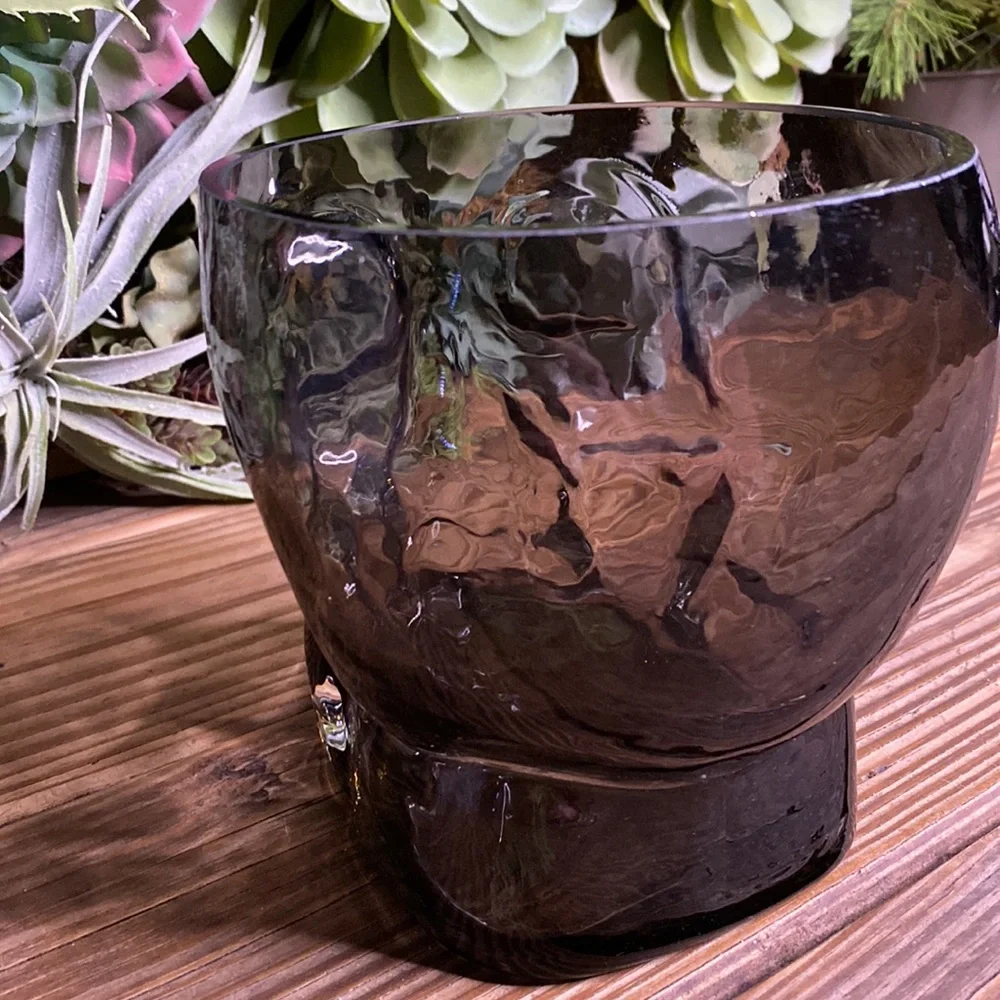 Pottery Barn Blown Soda Lime Glass Ombré Effect Large Skull Ice Bucket 💀 - Picture 10 of 16